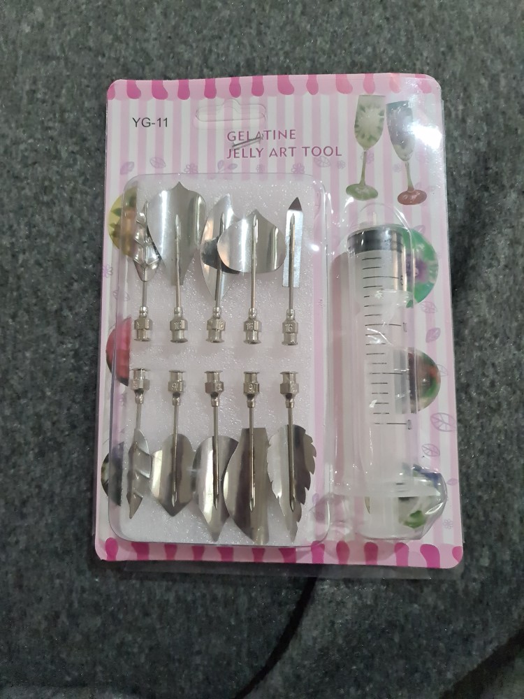 Jelly Art Tools Set / Suntikan Gelatin Penghias Puding 3d