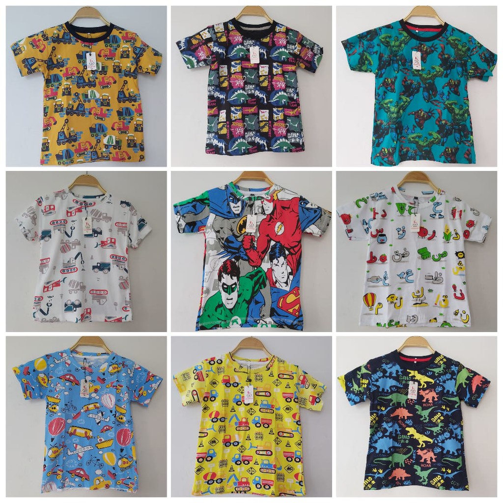 KAOS ANAK FULL PRINT SIZE S,M,L,XL