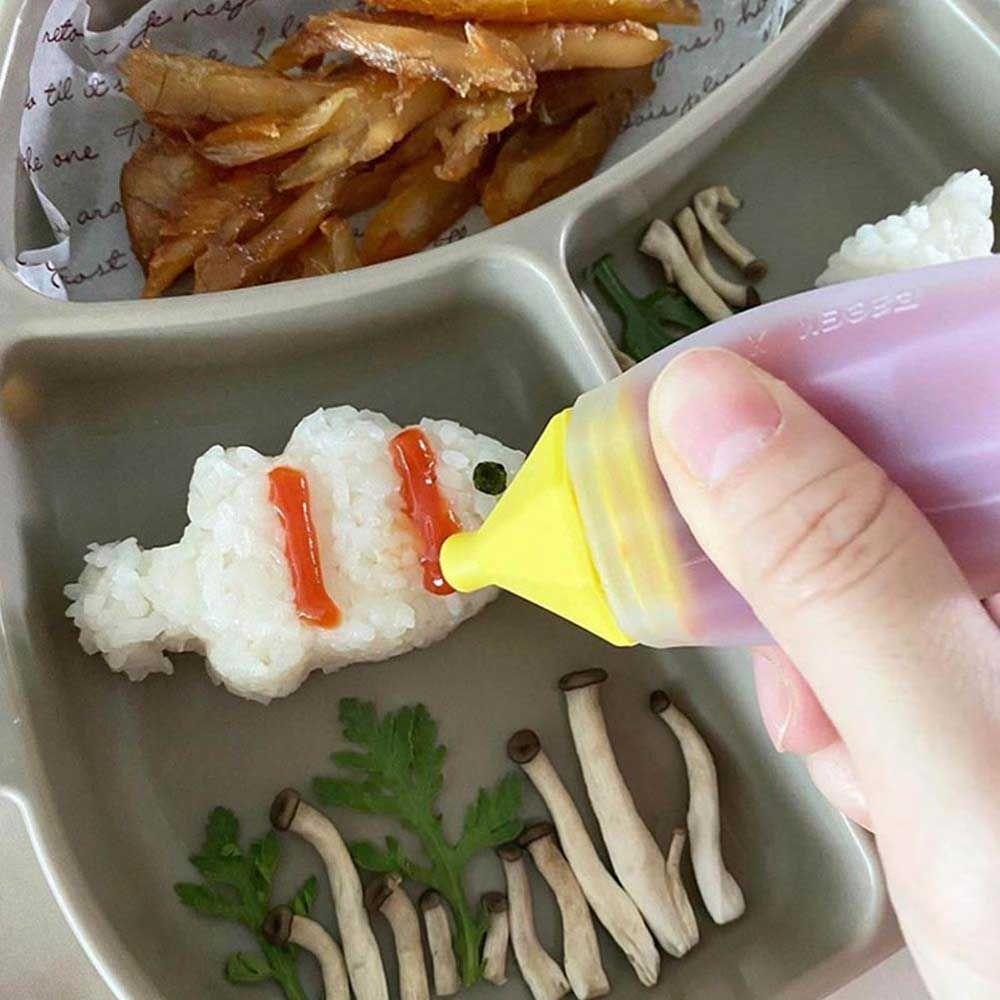 Top 3pcs/set Botol Pencet Saus Cuka Tahan Debu Dapur Gadget Dispenser Bottle