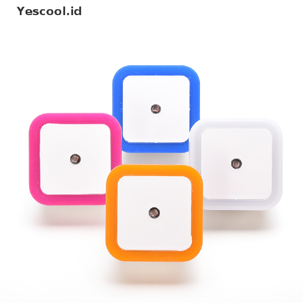 (Yescool) Lampu Malam LED Dengan Sensor Induksi Otomatis + Plug US Untuk Kamar Tidur