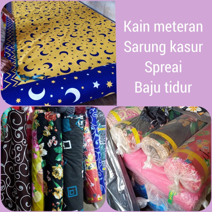 SALE kain sprei/kain sarung kasur/kain baju tidur meteran - motif dewasa, 1/2 meter