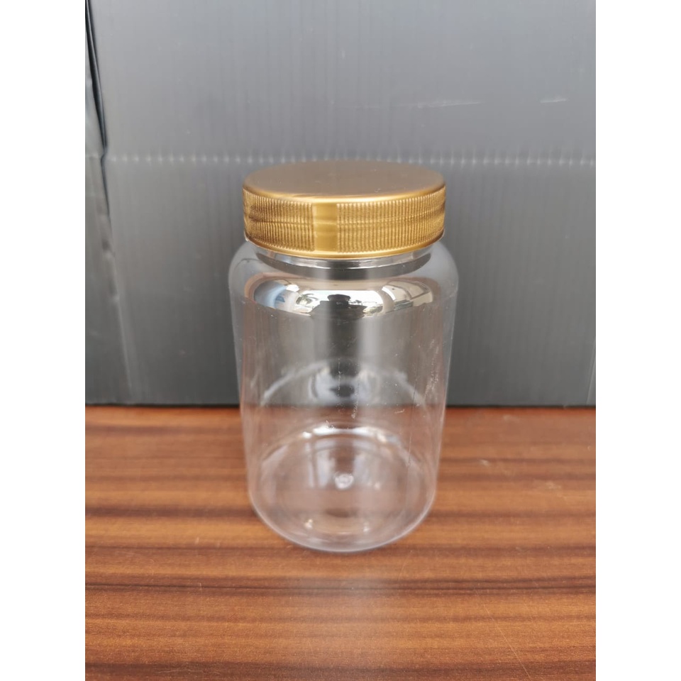 GRATIS PLUG - TOPLES Plastik BULAT 320 ml / Toples Sambal / Toples Bawang / Toples Bumbu/ Botol Selai / Toples Jar