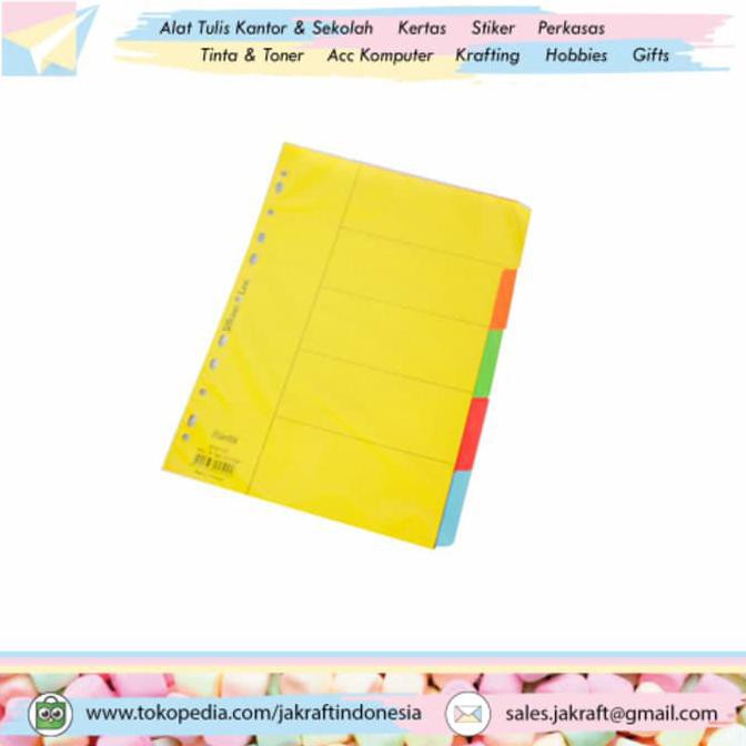 

BEST SELLER Divider Pembatas Kertas Binder Ordner BANTEX 6045 A4 Isi 5 Tab TERJAMIN