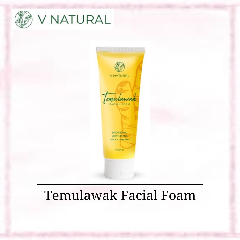 VNatural / V Natural Brightening Facial Foam Temulawak 60gr (official-100% original)