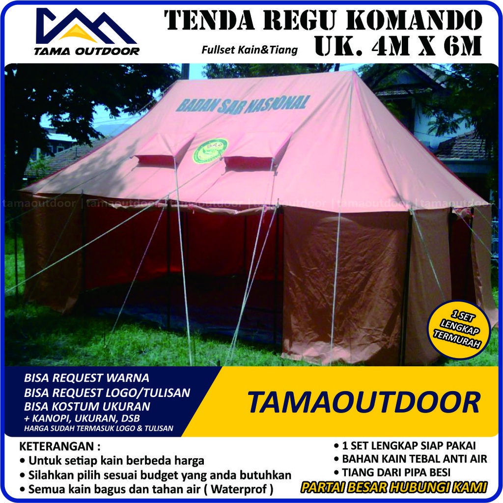 Tenda Regu Komando Kesehatan - Ukuran 4M x 6M Bpbd - Bnpb