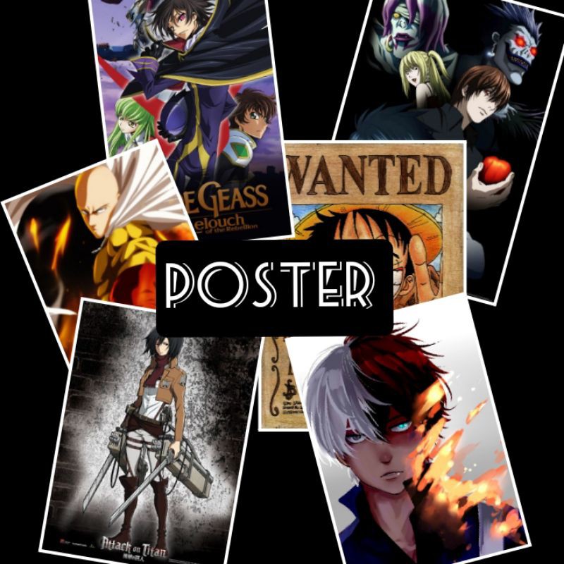 Poster Anime / wall decor / hiasan dinding anime manga manhwa manhua pajangan piguran