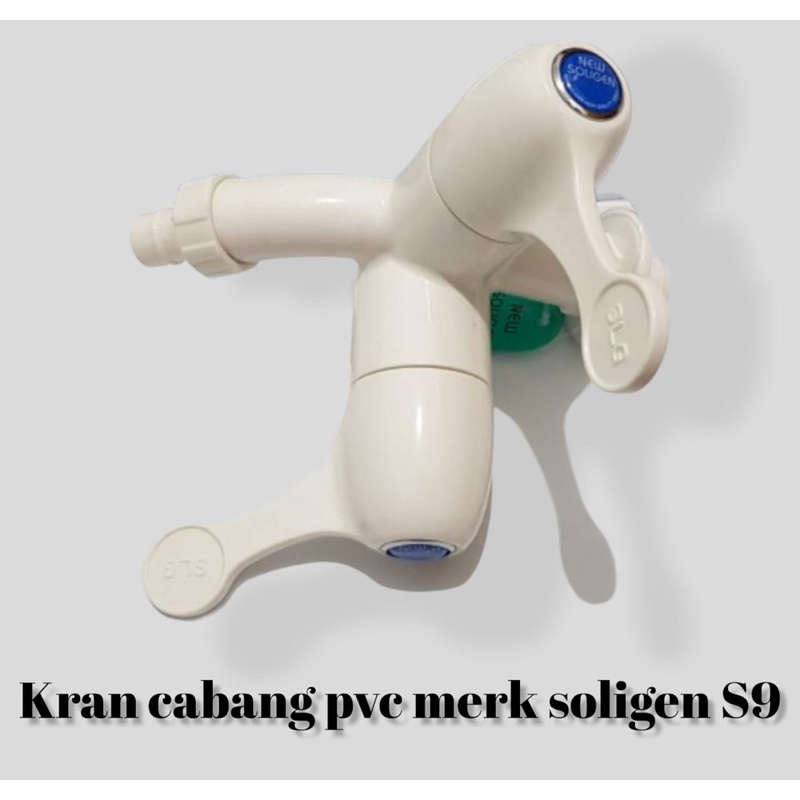 Kran cabang shower pvc Soligen putih s9 s10 s13