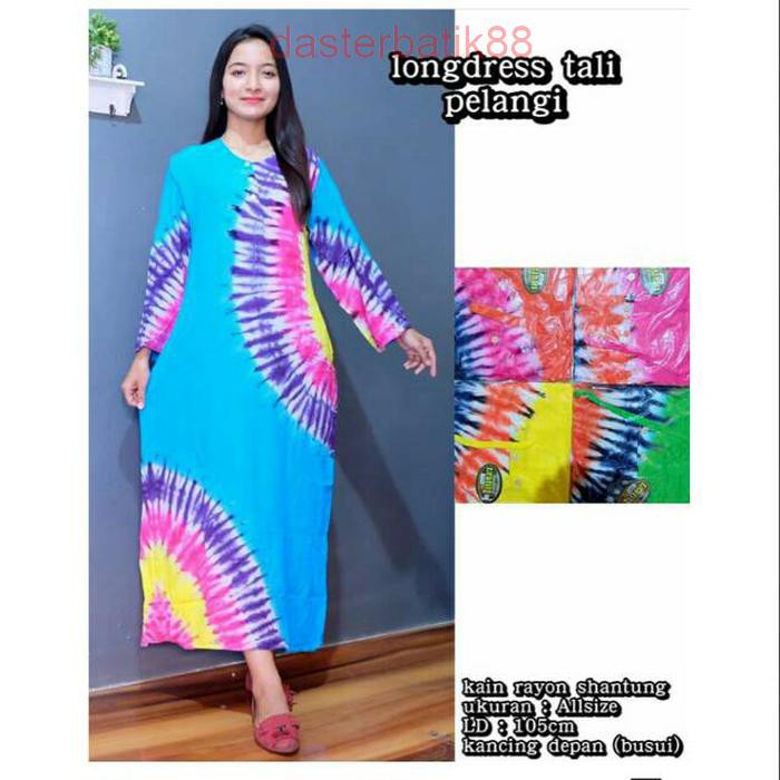 DASTER BATIK Longdress tali pelangi GROSIR