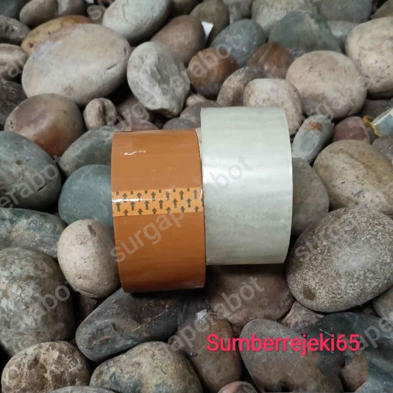 

Lakban Bening - Coklat 45mm x 50Yard Solatip Ekonomis Murah 2 Inch