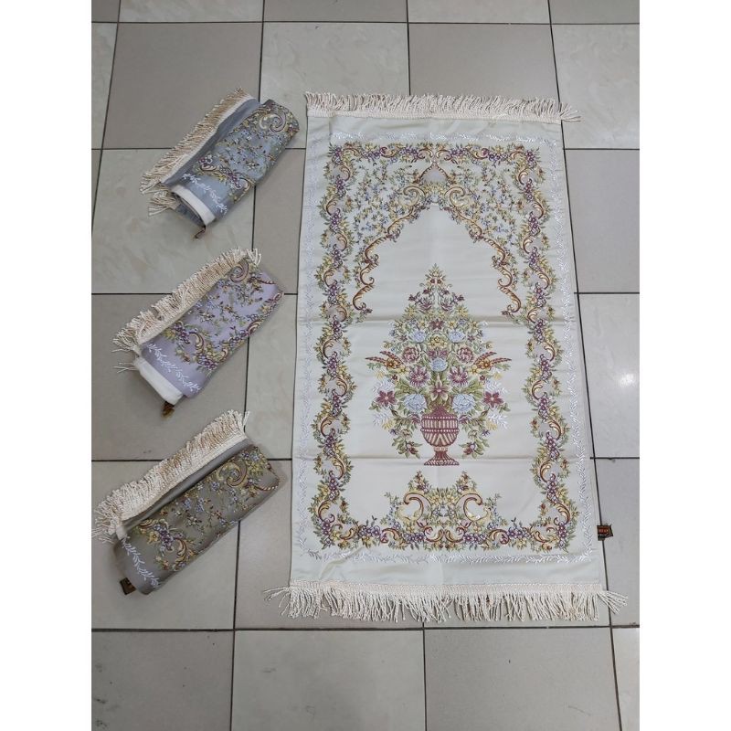 sajasah turkey premium genova motif lavanta/sajadah seserahan