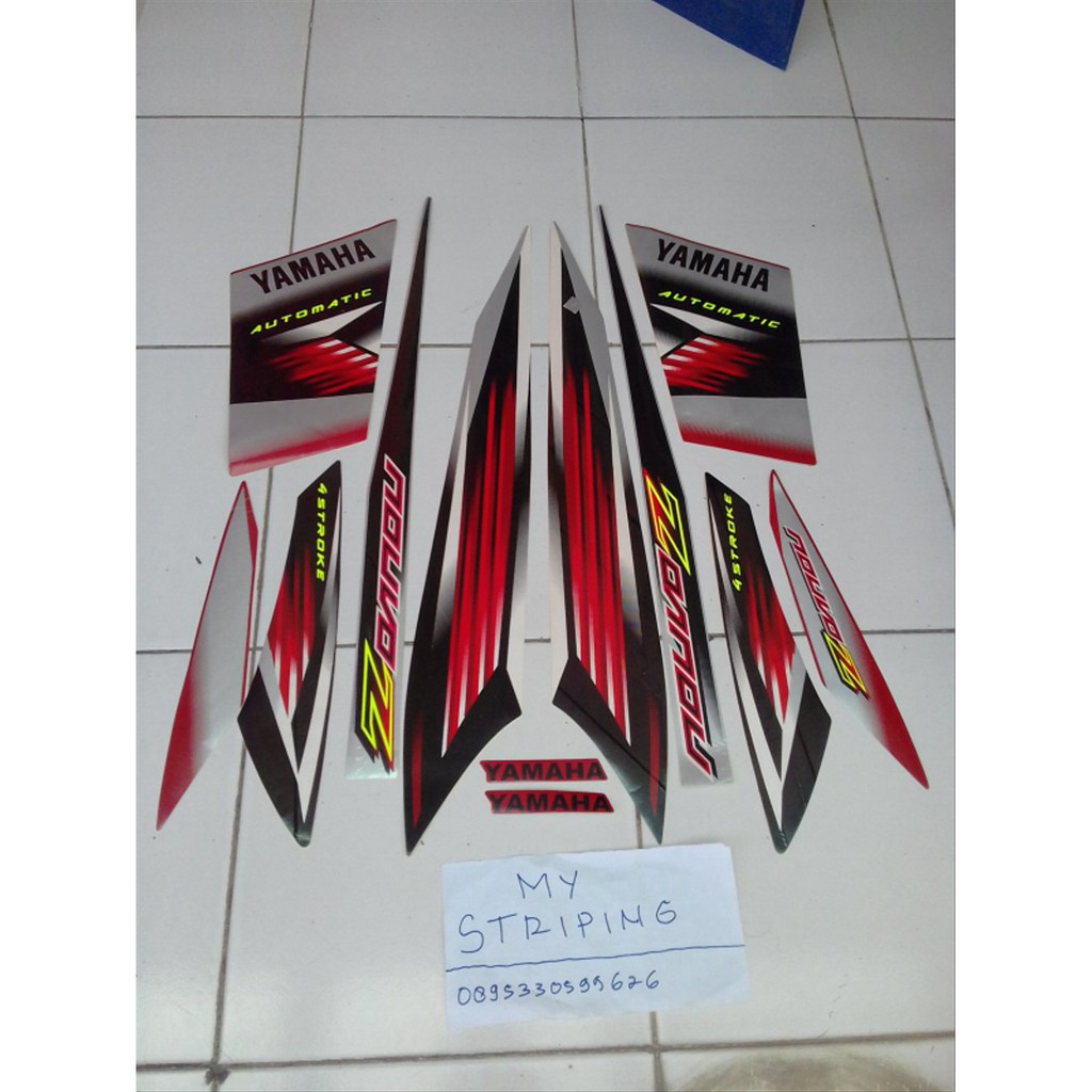 Stiker Nouvo Z 2005/2006 merah silver