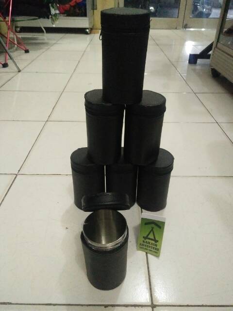 Gelas Stainless Steel Set Chanodug 4 pcs termasuk sarung - Detail pada gambar dan deskripsi