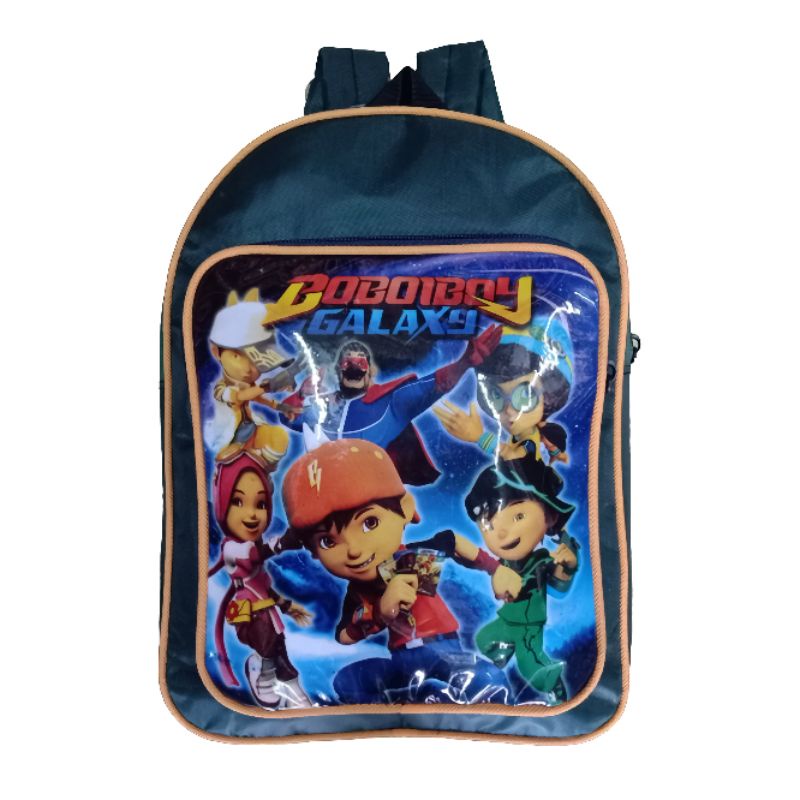 BOBOIBOY GALAXY Tas Ransel Anak Laki-Laki Ukuran Kecil Sekolah PAUD/TK Anti Air