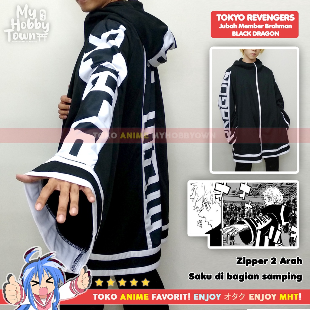 Jaket Jubah Brahman Anime Tokyo Revengers Member Takemichi Hanagaki