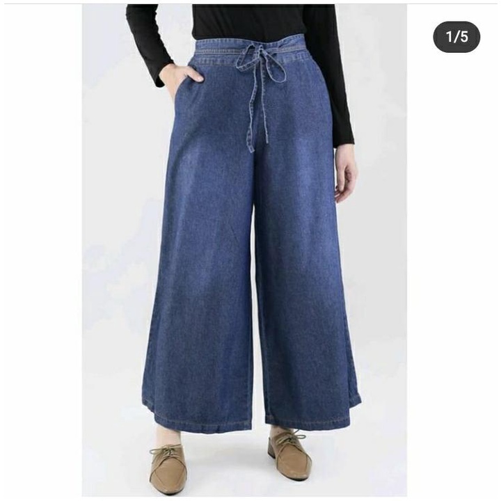 celana kulot rok - celana kulot jeans lebar - kulot jeans wanita terbaru - kulot jumbo - kulot jeans