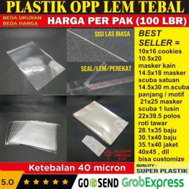 

8,5x14 CM Plastik OPP TEBAL | Plastik OPP Seal | Plastik Kaca | Plastik OPP Lem