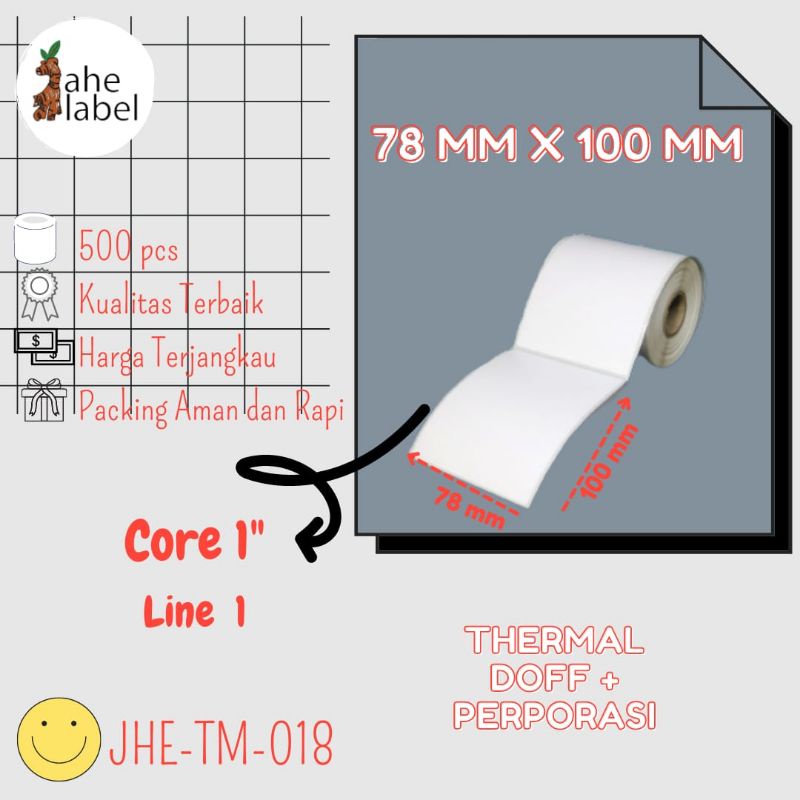 

RB Stiker Label Direct Thermal 78 x 100 mm - 500 Pcs