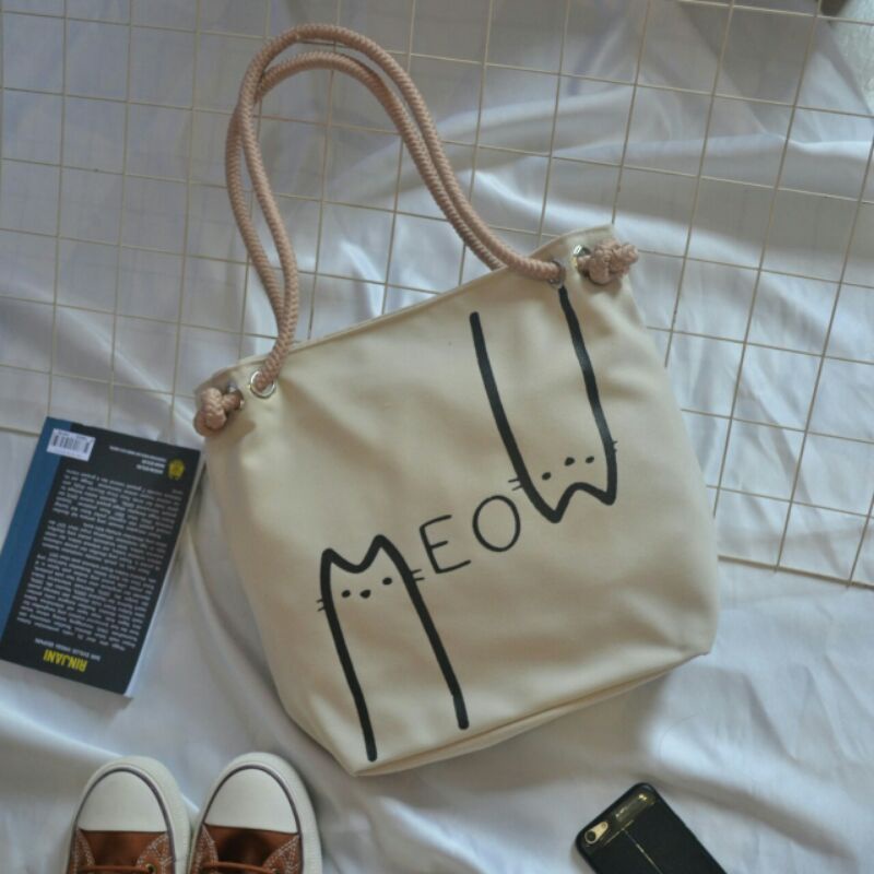 Tote Bag Tote Bag Seleting Karakter Tote Bag Wanita Onnie Bag _ Tas Tote Wanita Totebag Tali Sumbu T