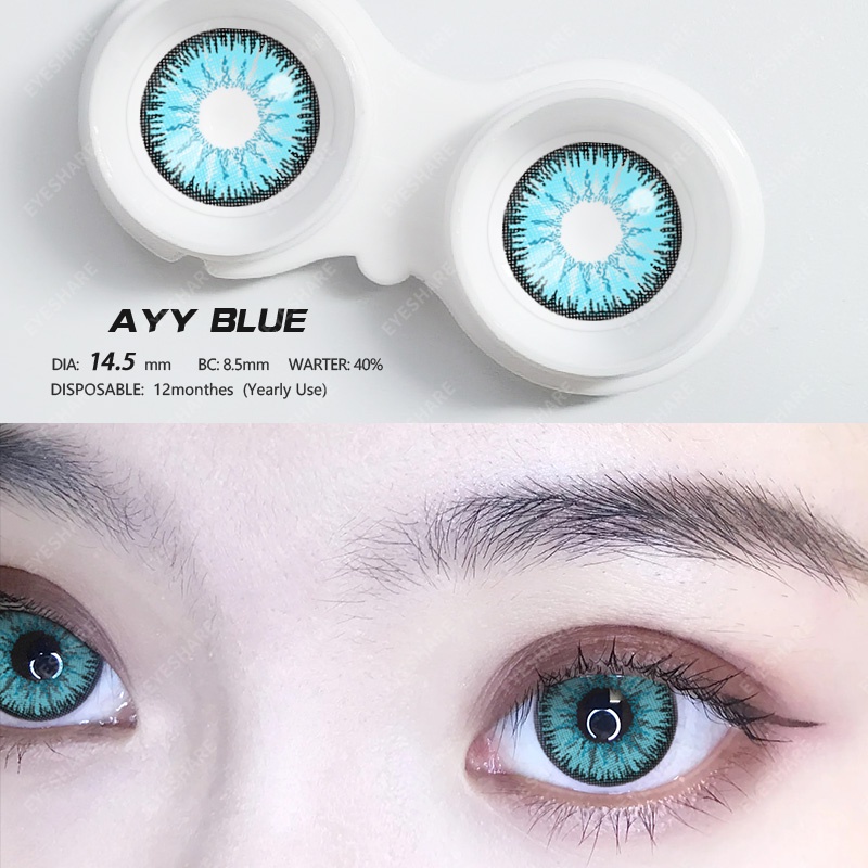 （COD）Softlens BLUE 1pasang Cosplay lensa kontak warna diameter 14.5MM gadis kartun halloween softlens kawaii mata yang besar mata lucu kartun softlens 2022 new matasoftlens mata