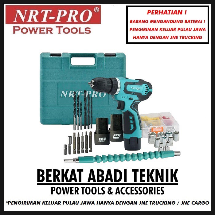 NRT-P   RO DC 330 Bor Cordless Drill Paket Set 26 Pcs Baterai