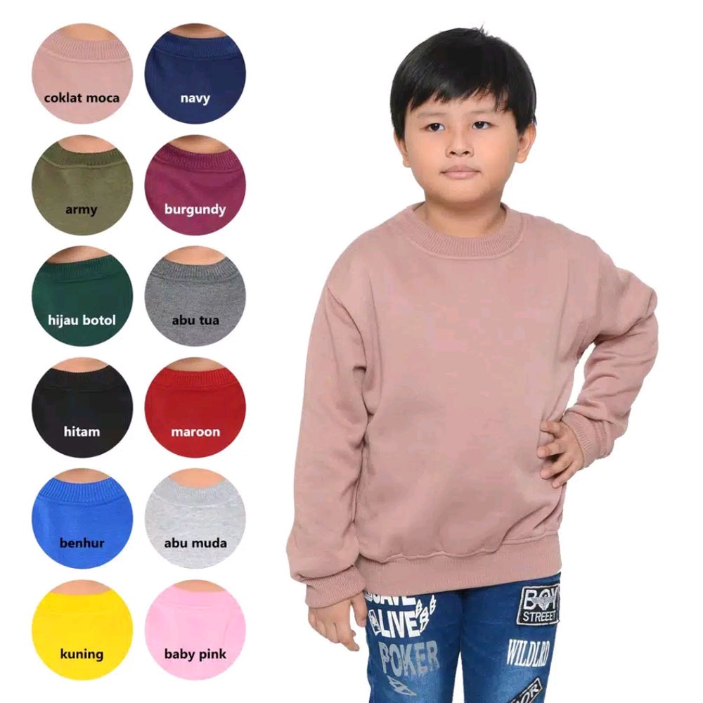 SWEATER POLOS ANAK / SWITER ANAK POLOS