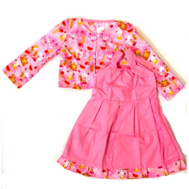 Dress cardi anak perempuan usia 2-4 tahun bahan katun catra bisa sebagai gamis juga ya bun