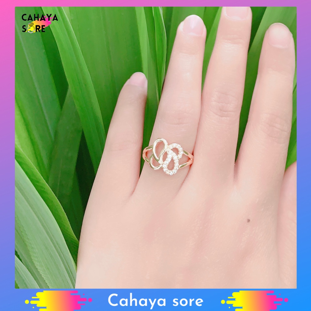 Cincin Xuping Gold Cincin Dewasa Model Permata CD31