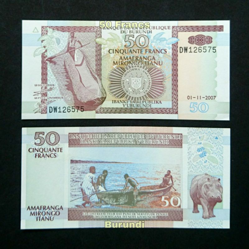 [Vista.12] Uang Burundi 50 francs
