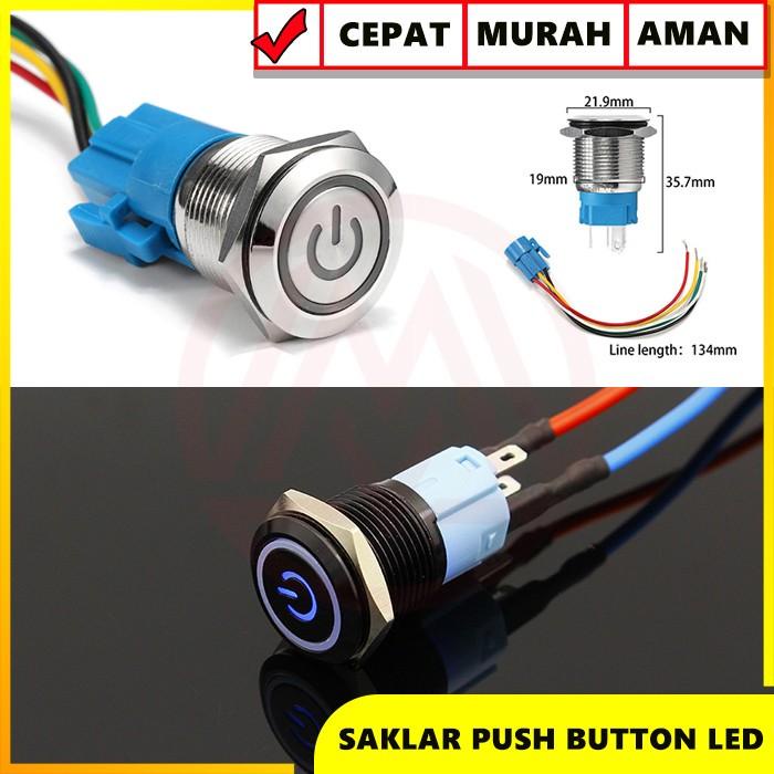Lampu Switch On Off Motor Mobil Tombol On Off Push Button On Off Led 12-24V