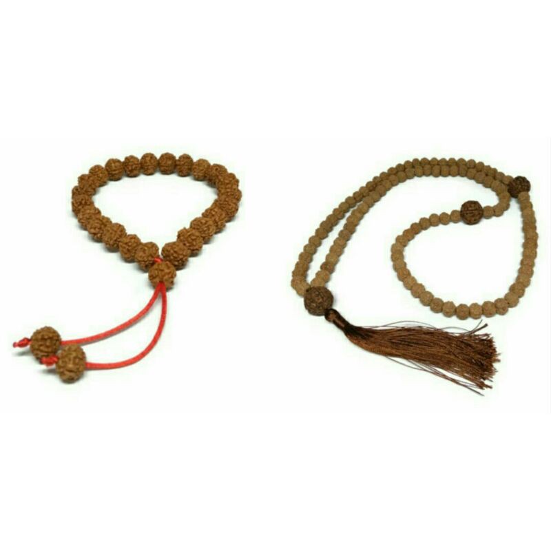 Paket J Kalung Tasbih Gelang Rudraksha Jenitri Genitri Ganitri Asli