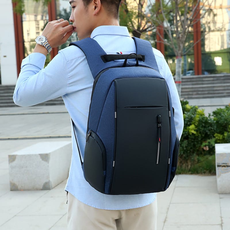 dzakybag - Tas Ransel Backpack Fashion Tas Sekolah Anak Ransel Pria Anti Maling USB Notebook Tas Travel Sekolah Tahan Air Ransel Laptop Bisnis