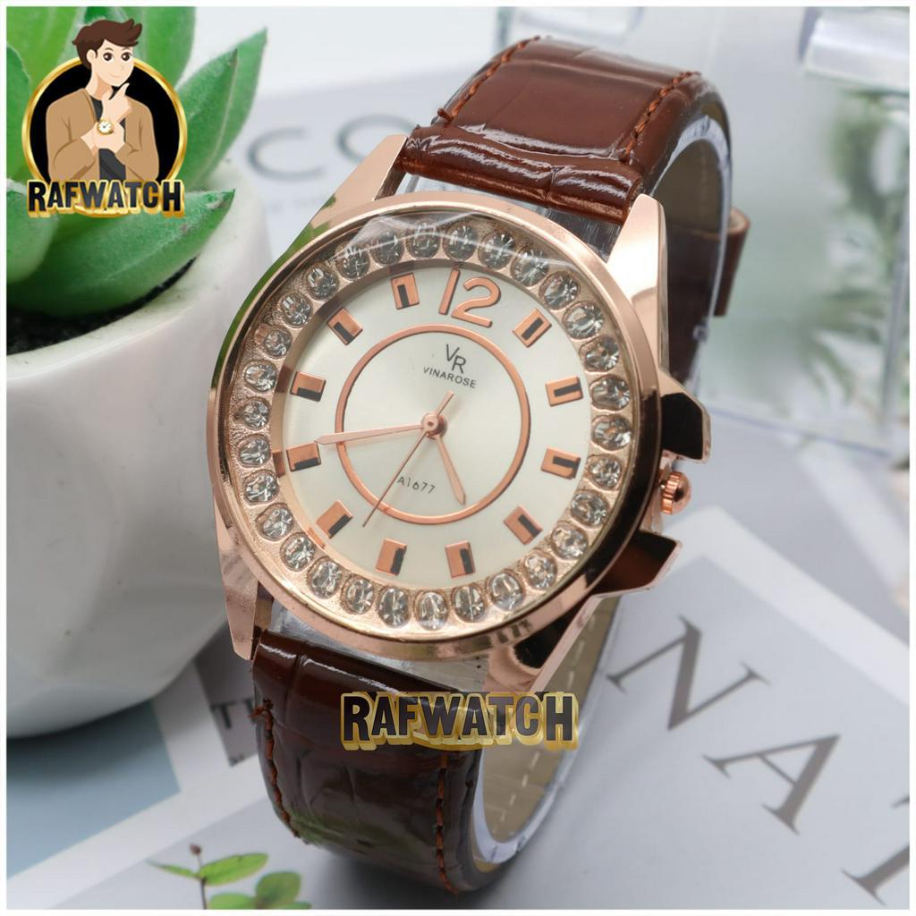 JAM TANGAN WANITA ELEGANT IMPORT STRAP KULIT PERMATA LAROCHE LR02