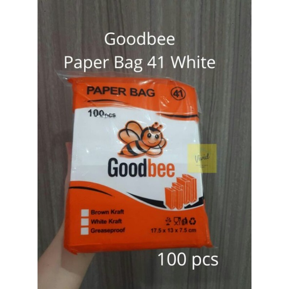 Paper Bag 41 Putih - Kantong Kertas Warna Putih - SOS bag - Isi 100 pcs