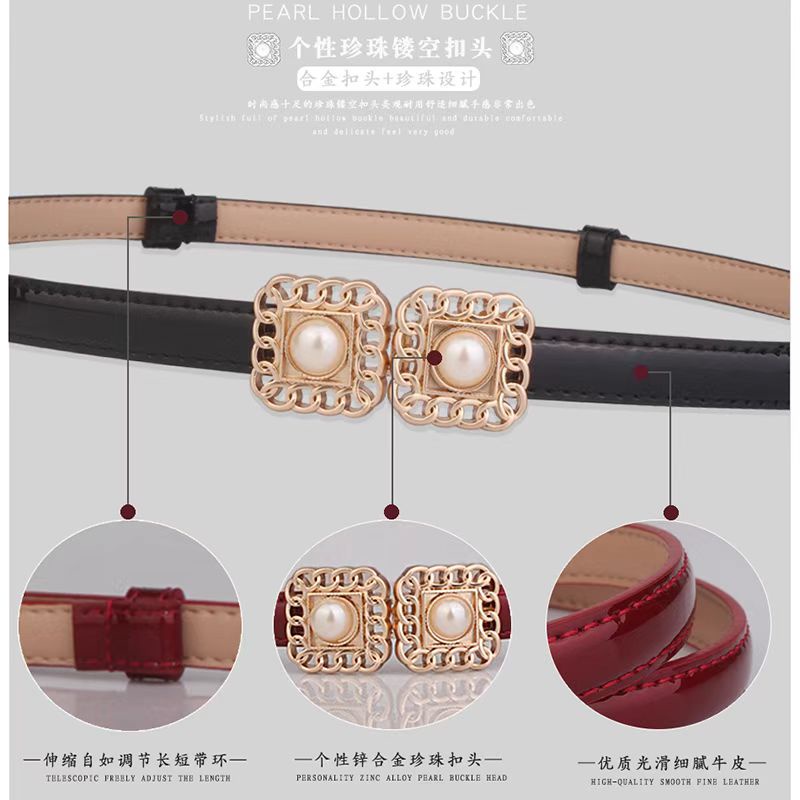 (Hello Girl) YD14 Ikat Pinggang Wanita Polos Thin Belt Korea Import