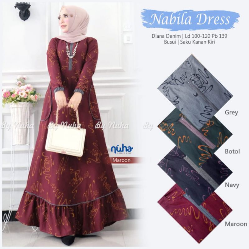 gamis nabila by nuha