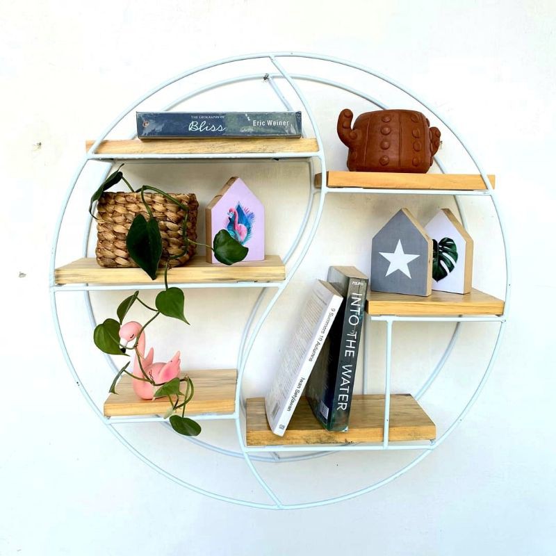 Ambalan | Rak Dinding Yin Yang White