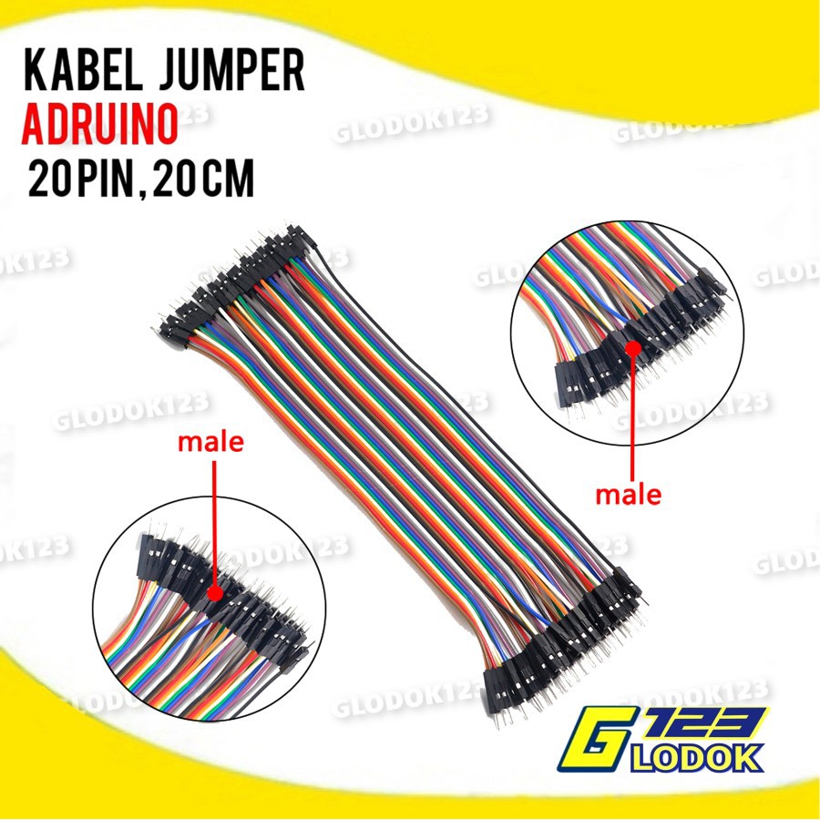 Kabel Jumper Male Female 20Pin 20cm Arduino