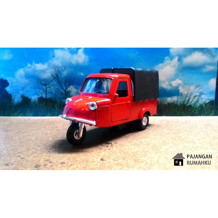 Pajangan Miniatur Diecast Bemo / Mainan Mobil Bemo Bajai - skala 1/32