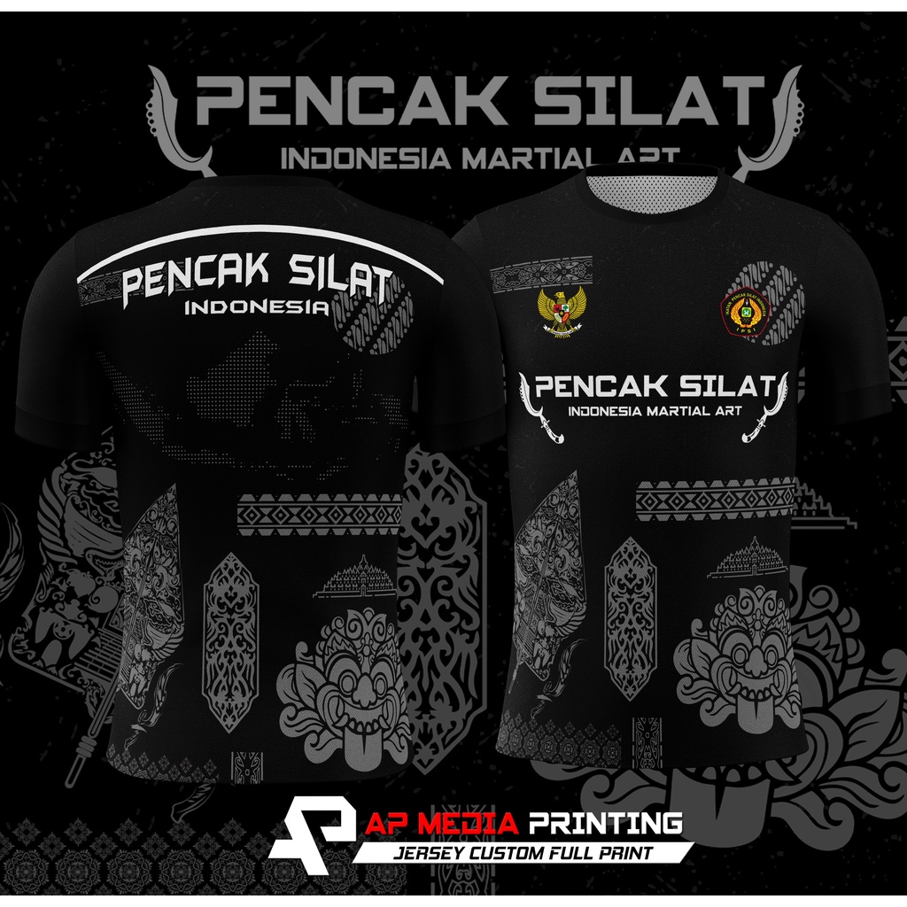 Kaos Jersey Pencak Silat Tapak Suci Motif Batik Nusantara Full Print