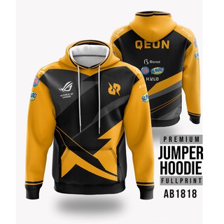 Jaket Hoodie Pria Custom RRQ Black 2021 - Jumper Hoodie Full Print