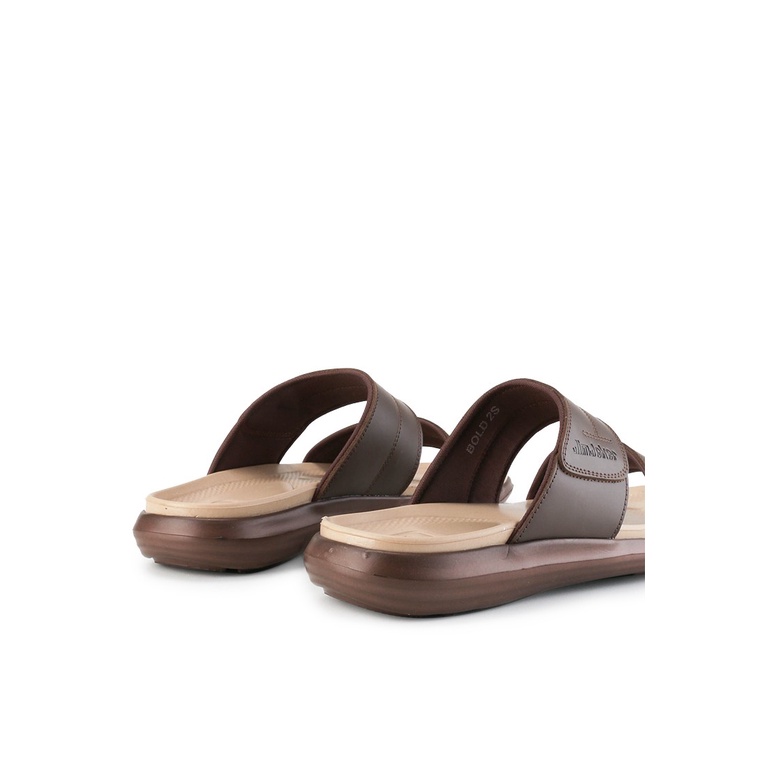 SANDAL CASUAL JIM JOKER PRIA ORIGINAL SLIDE KULIT BRANDED COKLAT JJ30