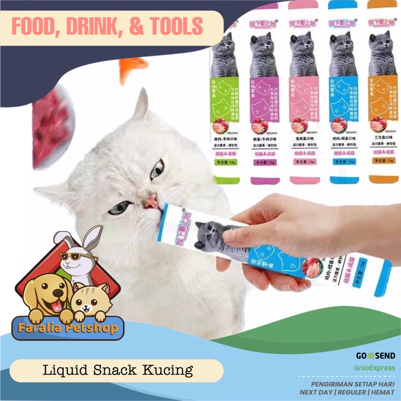 Liquid Snack Kucing Camilan Creamy Treat Cat 15gram Salmon Tuna Ayam Sapi