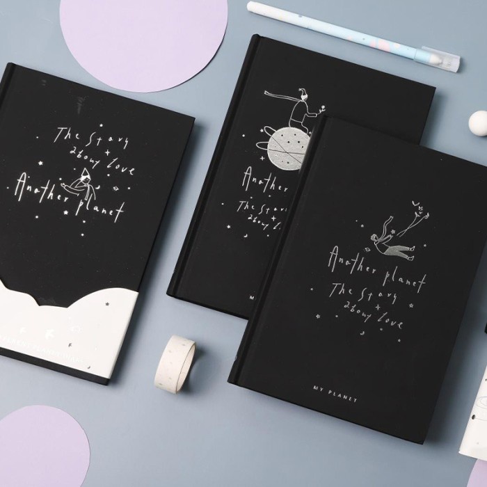 

(BISA COD) notebook buku catatan harian tulisan quote planet | buku diary jurnal - motif-chat