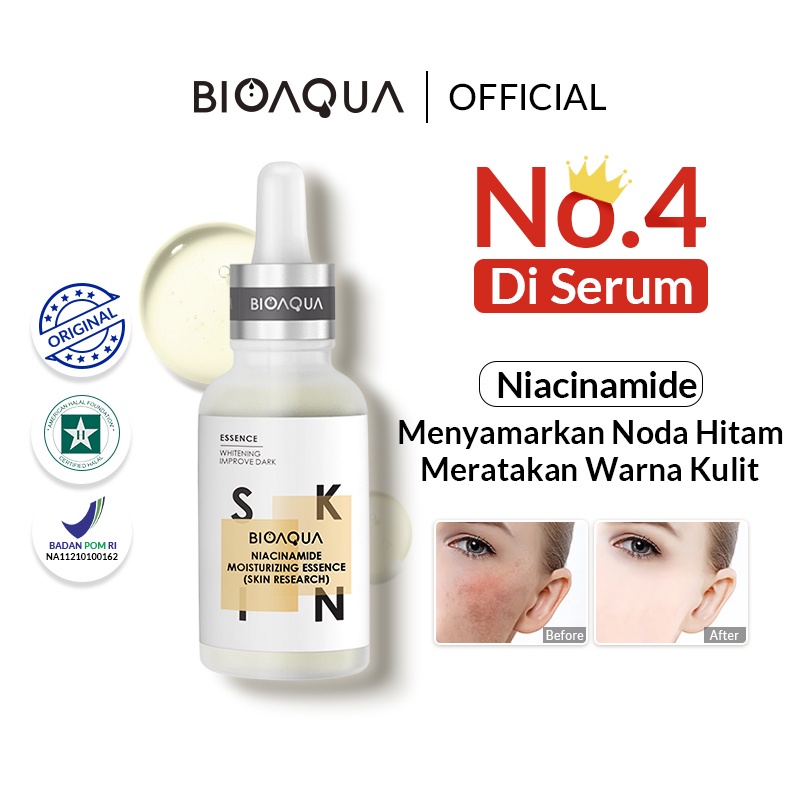 Bioaqua Pemutih Wajah Serum Wajah Essence Oil Face Blemish Serum Niacinamide Whitening Memutihkan Brightening