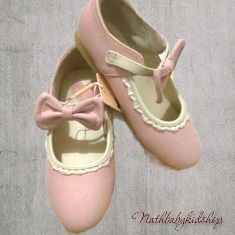 Sepatu Pesta Anak Dusty Pink