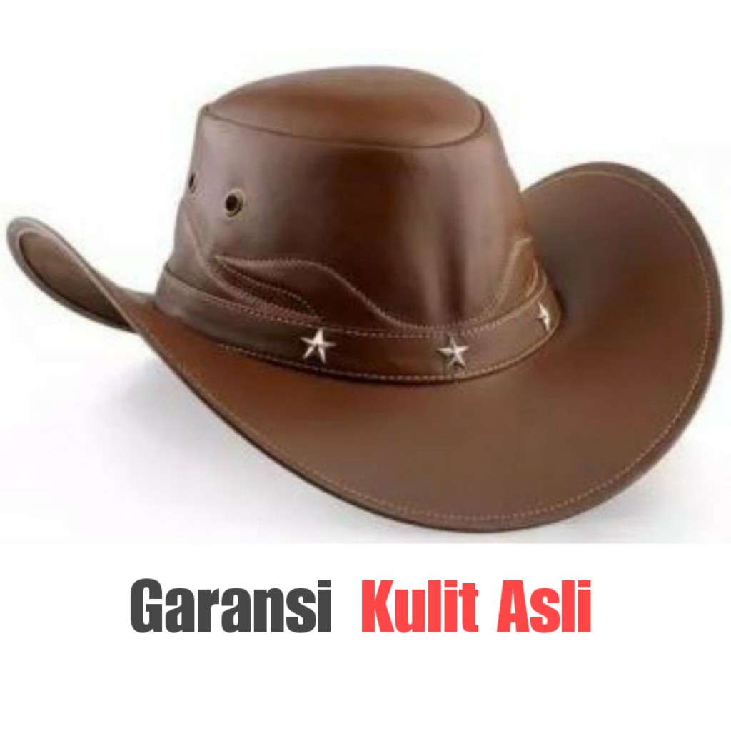 TOPI KOBOY PRIA WANITA KULIT ASLI COBOY KOBOI COBOI