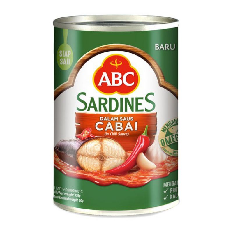 

ABC SARDINES SAUS CABAI 155gr SARDEN ABC