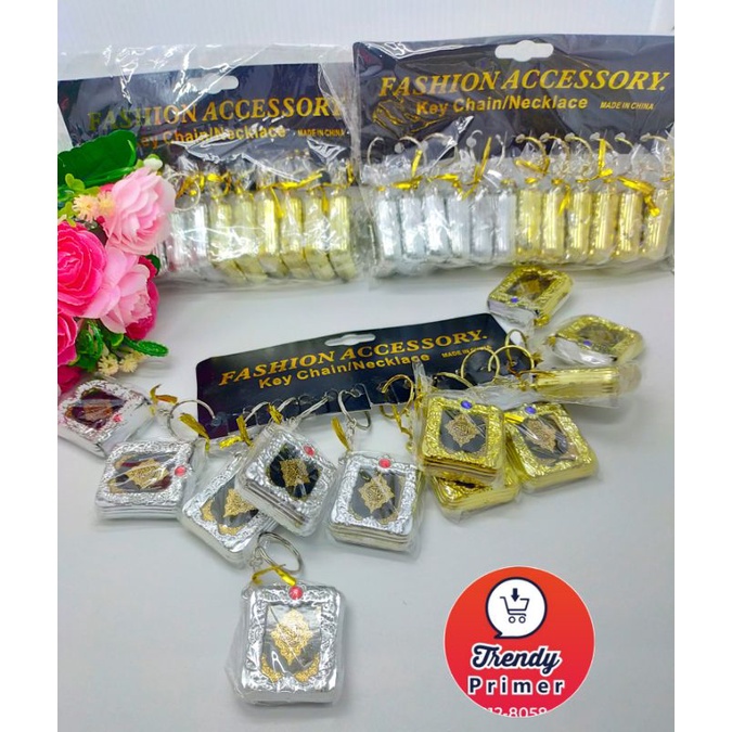 Gantungan kunci Al Quran Silver/Gold isi 12pcs