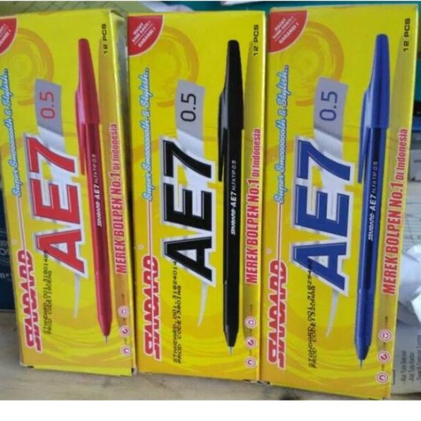 

[SiX ㊓] Pulpen Standard Ae7 hitam / merah / biru |Asli top