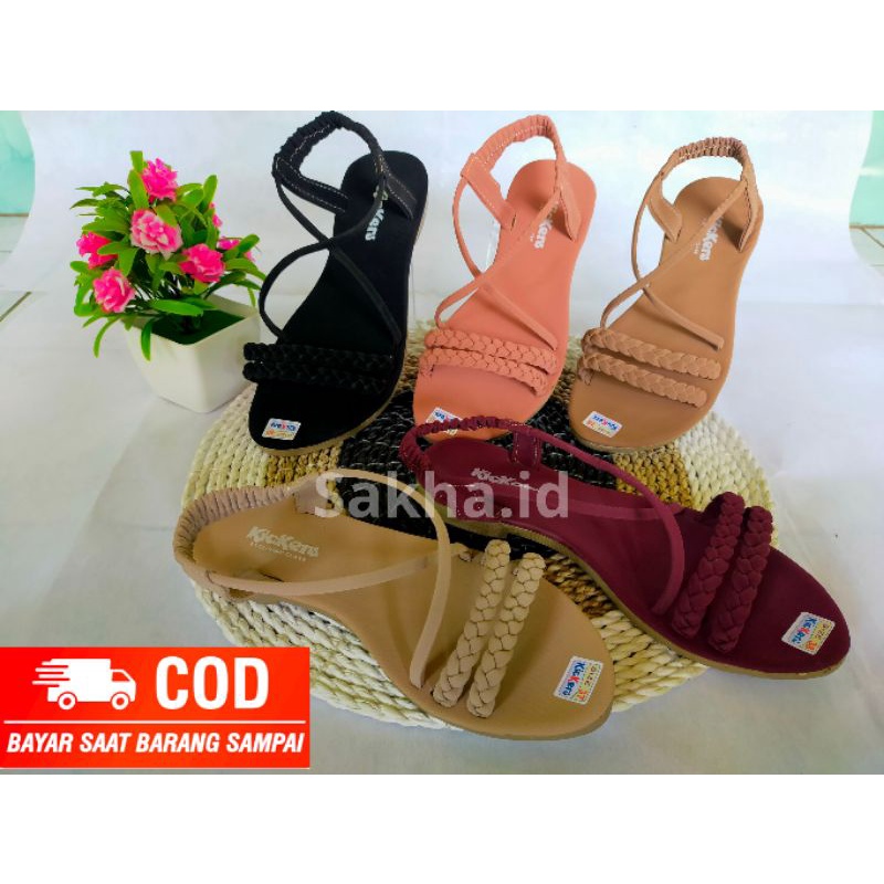 SANDAL KICKERS MURAH LET KEPANG WANITA